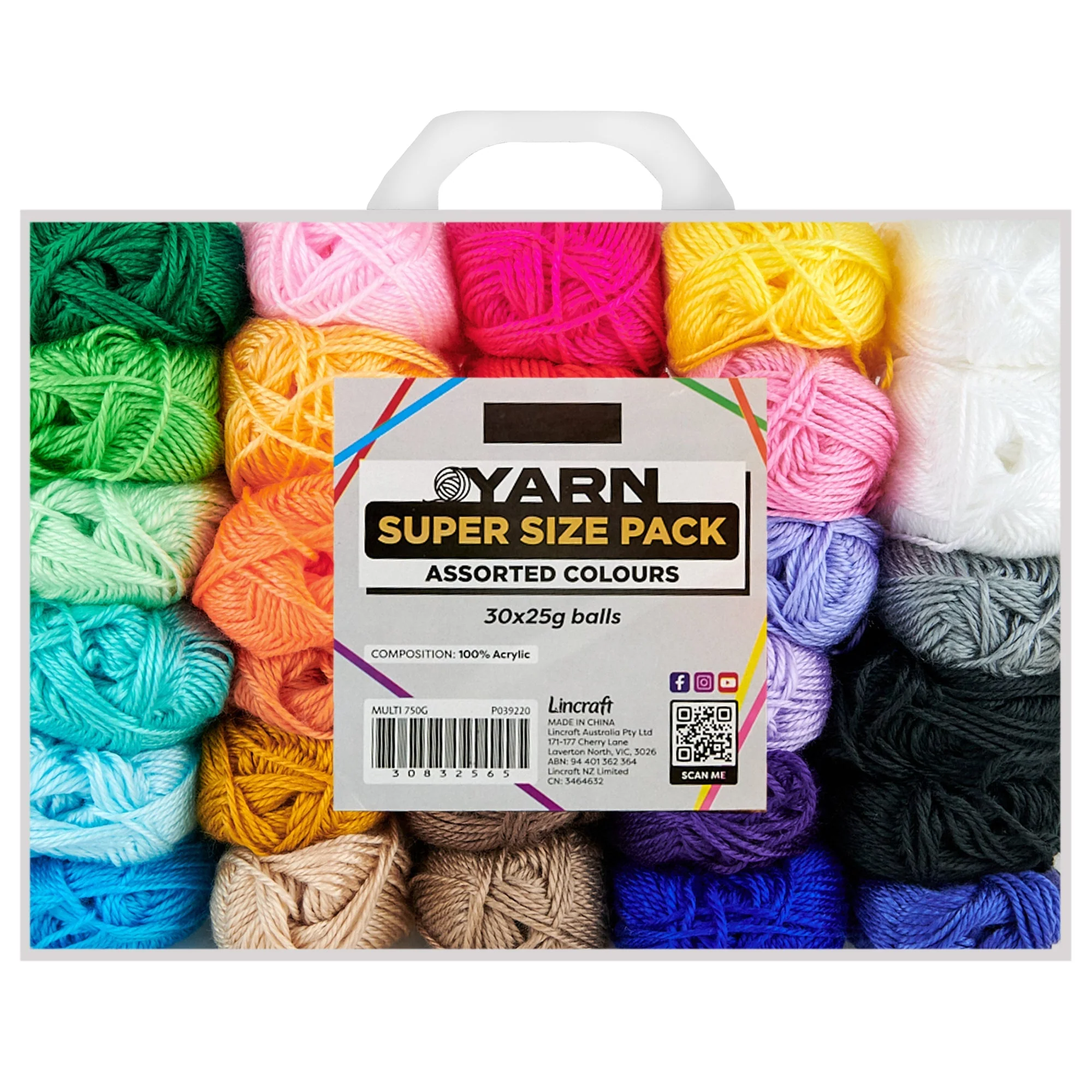 Yarn Mega Pack Crochet & Knitting Yarn, Assorted Colors-  Acrylic Yarn