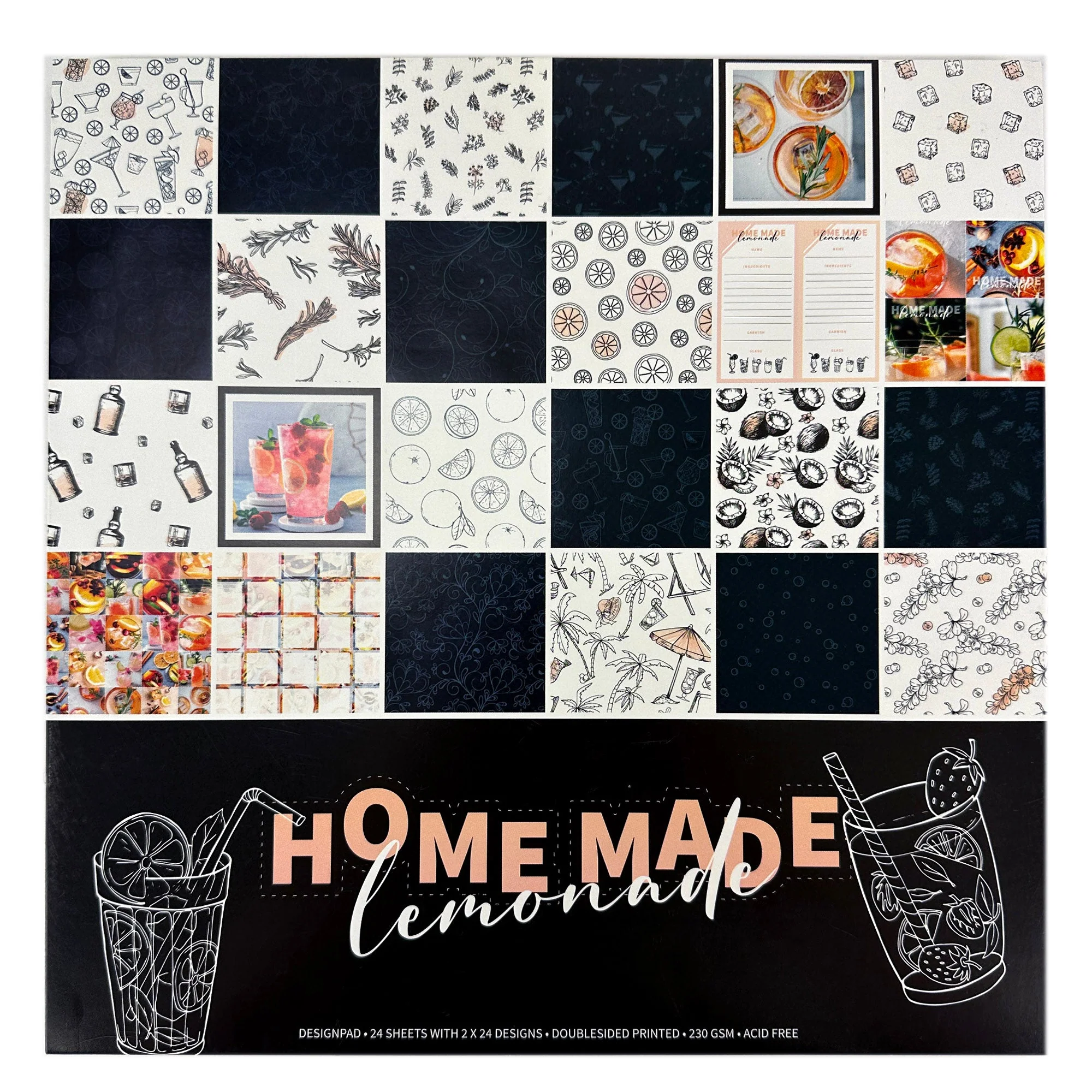 Design Pad 24 Sheets, Homemade Lemonade - 12x12in
