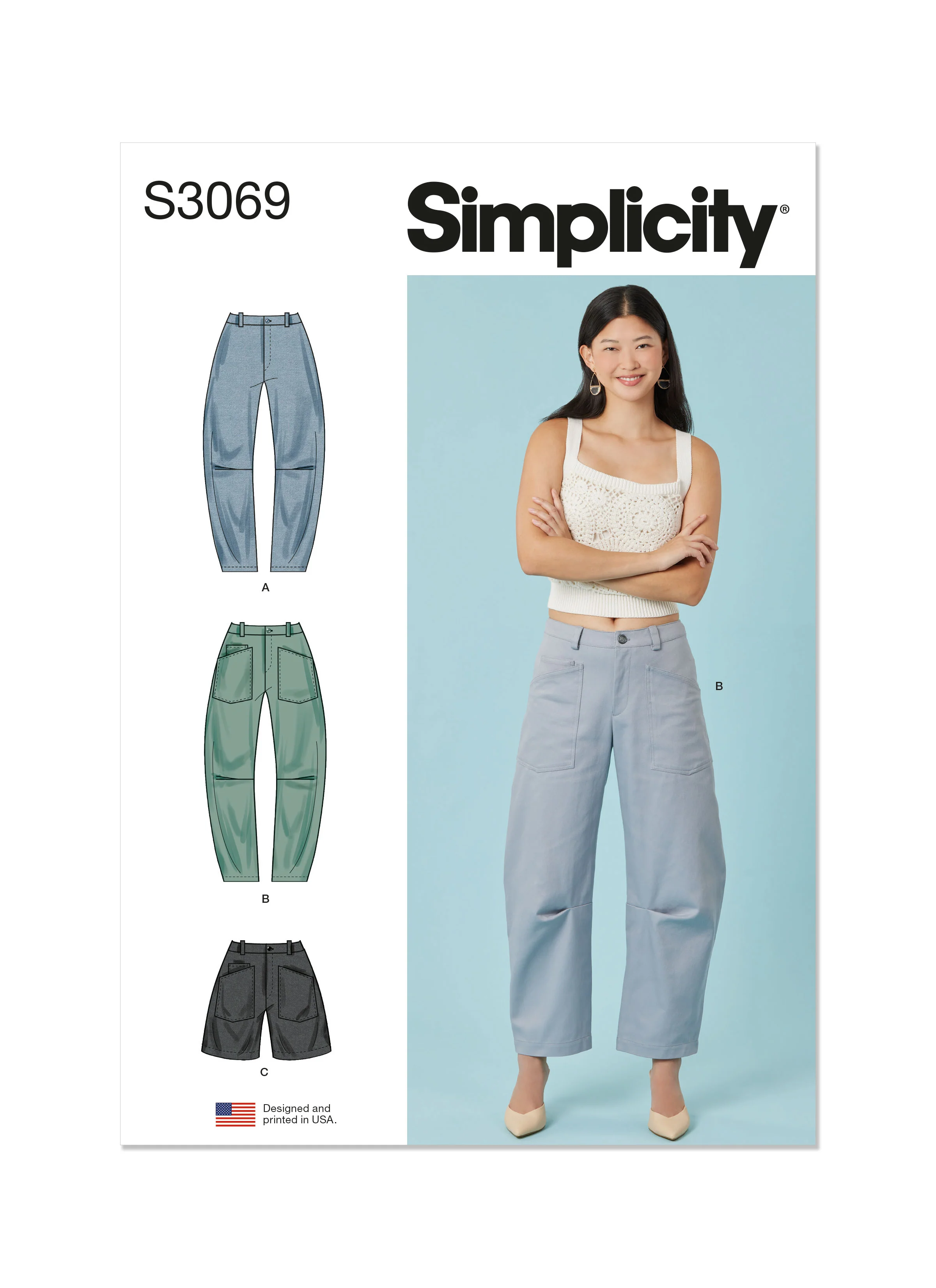 Simplicity Pattern S3069 Miss Skirt Pants