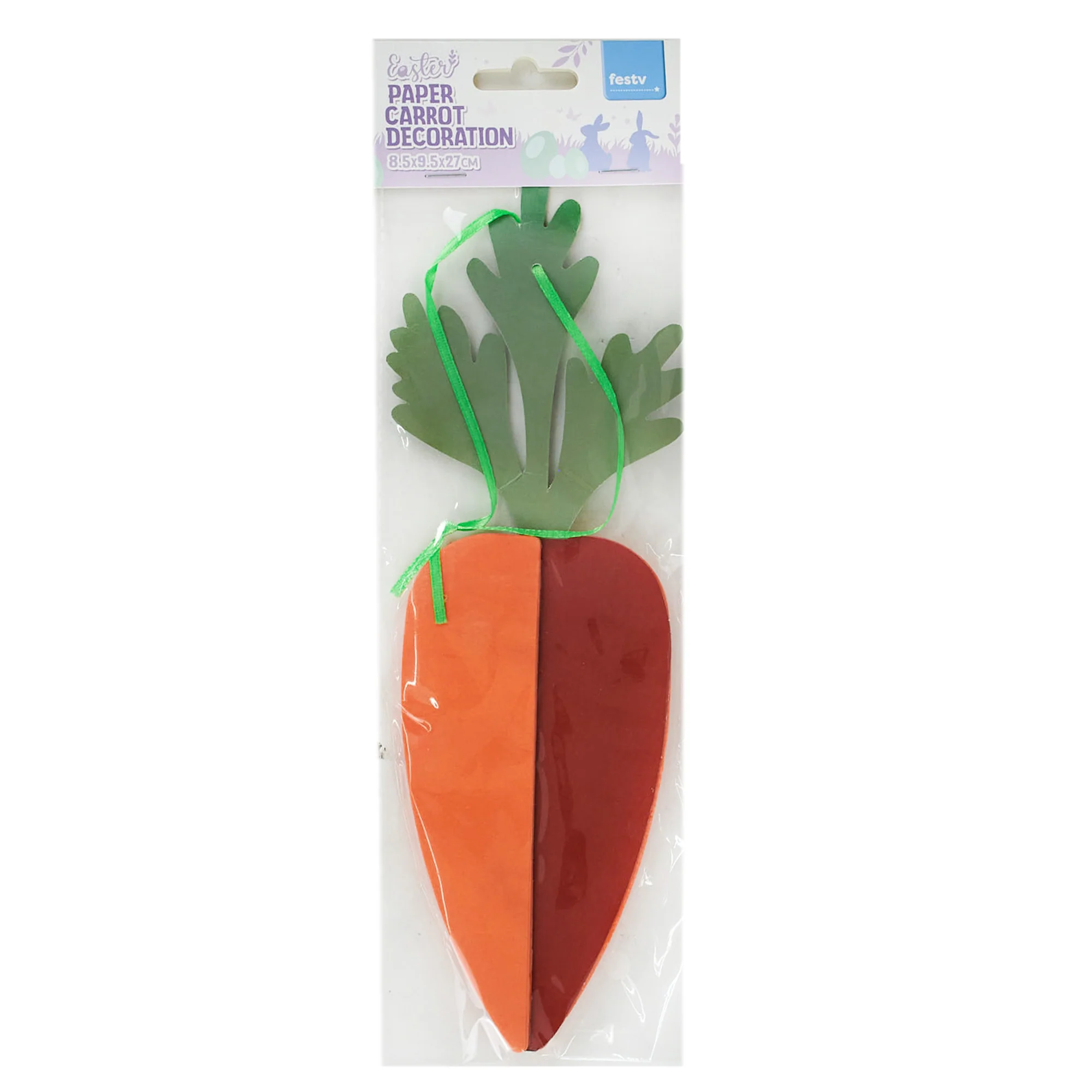 Easter Paper Deco, Carrot- 8.5x27cm