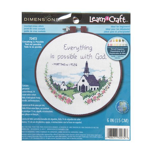 Dimensions Stitch Kit, Everything Is Possible- 15cm