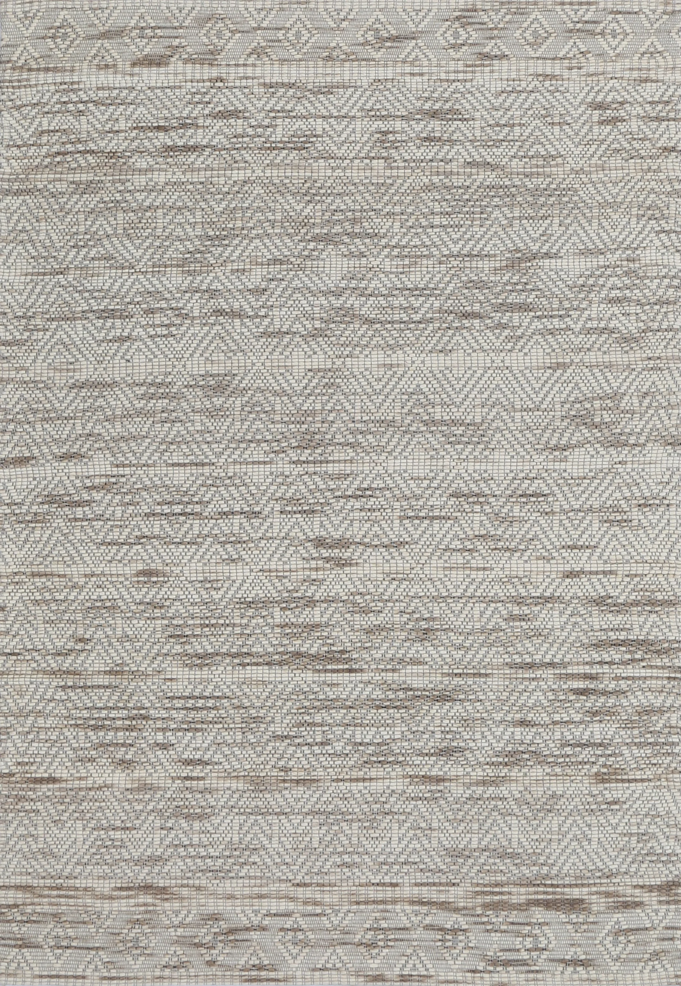 Copacabana Chevron Beige Wool Rug