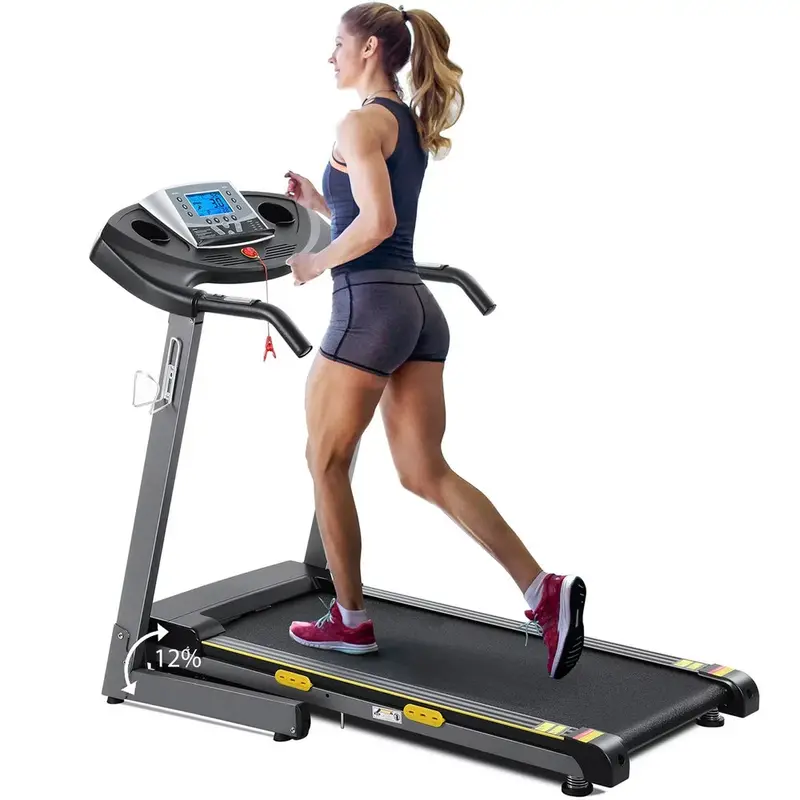 Bieżnia składana MARNUR 2,5 KM, automatyczne nachylenie 12%, maks. obciążenie 100 kg, prędkość 0,8-13,7 km/h, ekran LCD, sprzęt do ćwiczeń domowych