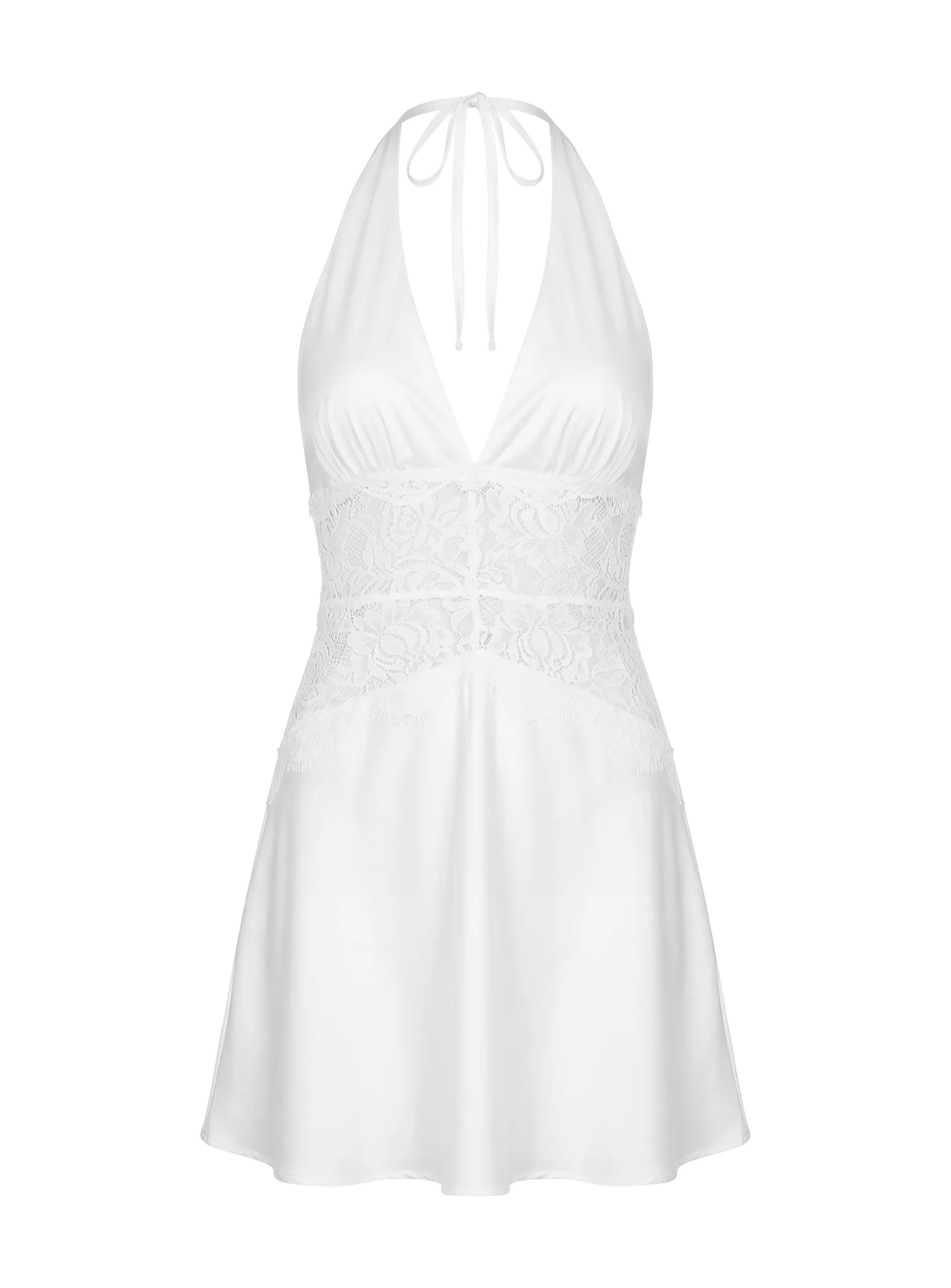 Klairee Lace Mini Dress White