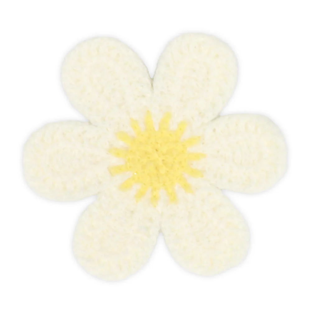 Arbee Crafty Patch, Crochet Flower Cream- 1pc