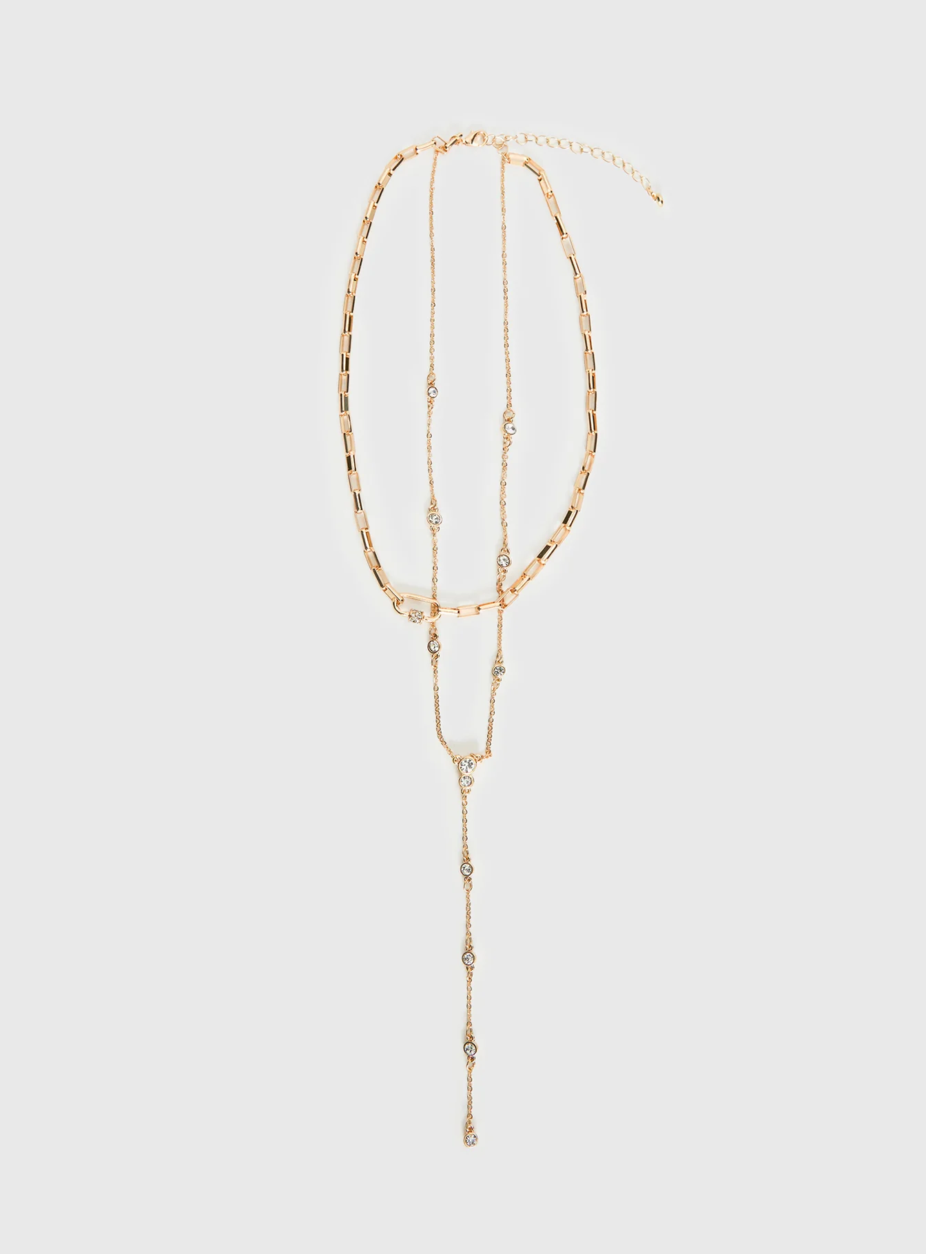 Jasenia Layered Y Necklace Gold