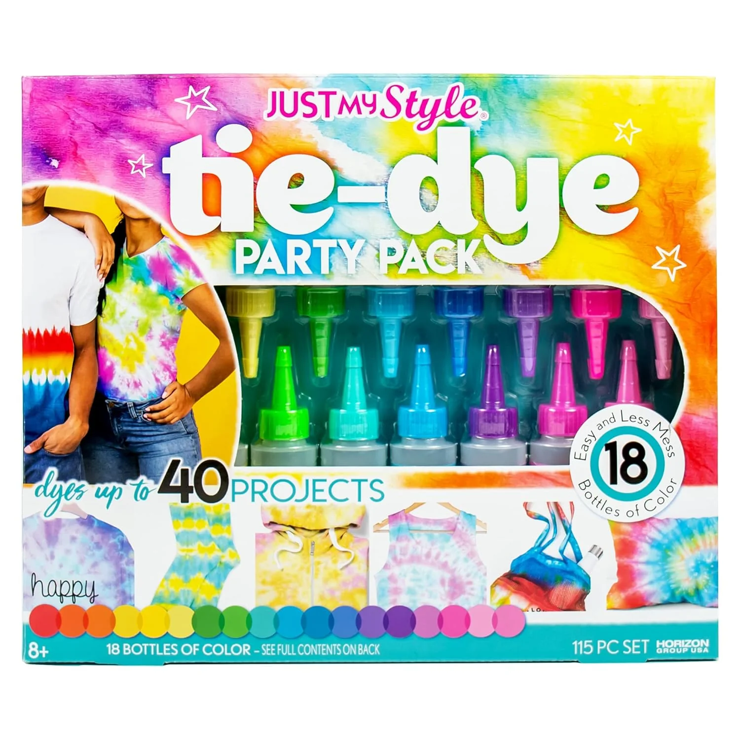 Just My Style Tie Dye Party Pack 18 Bottles