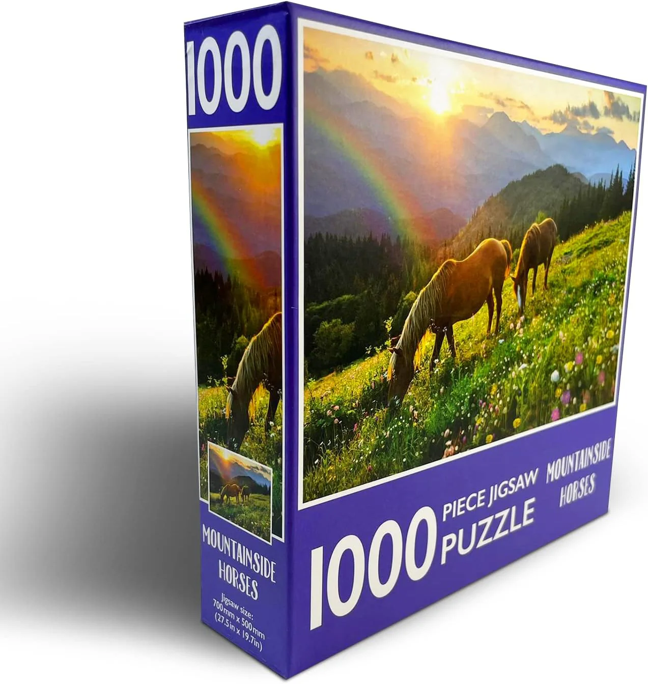 1000-Piece Jigsaw Puzzle, Mountainside Horses