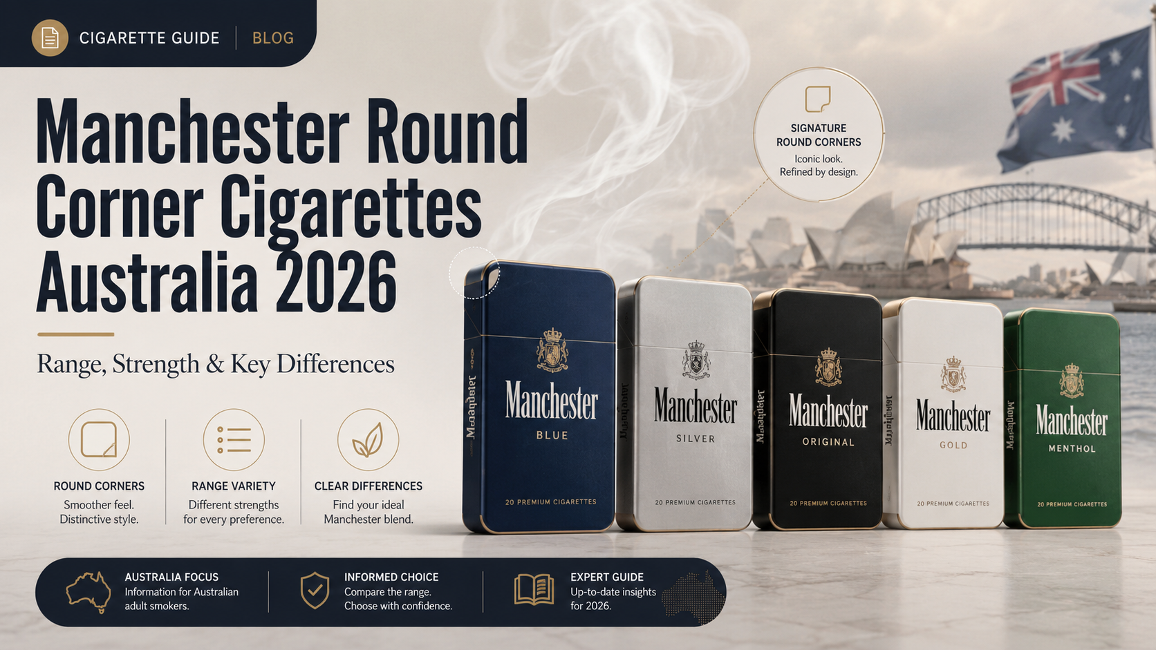 Manchester Round Corner Cigarettes Australia: Range, Strength & Key Differences