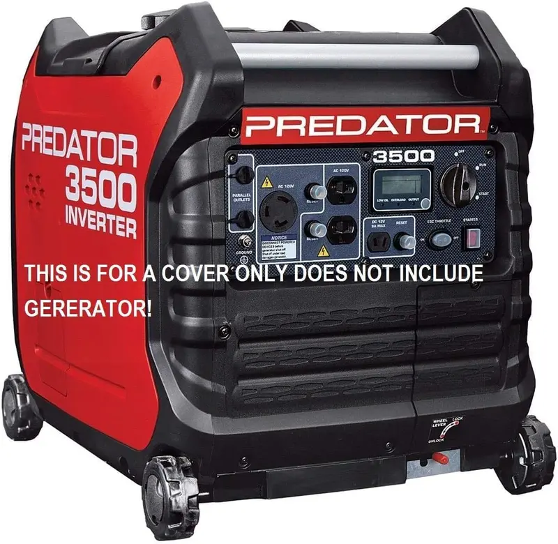 Trwała czarna pokrywa, specjalnie zaprojektowana do generatorów inwerterowych Predator 3500W (sama pokrywa).