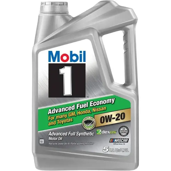 Mobil 1 Advanced Fuel Economy syntetyczny olej silnikowy – 0W-20, puszka 5 litrów