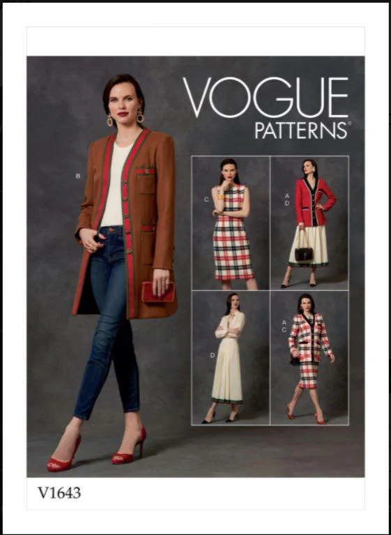 Vogue Pattern V1643 Misses'/Misses' Petite Jacket, Dress and Skirt