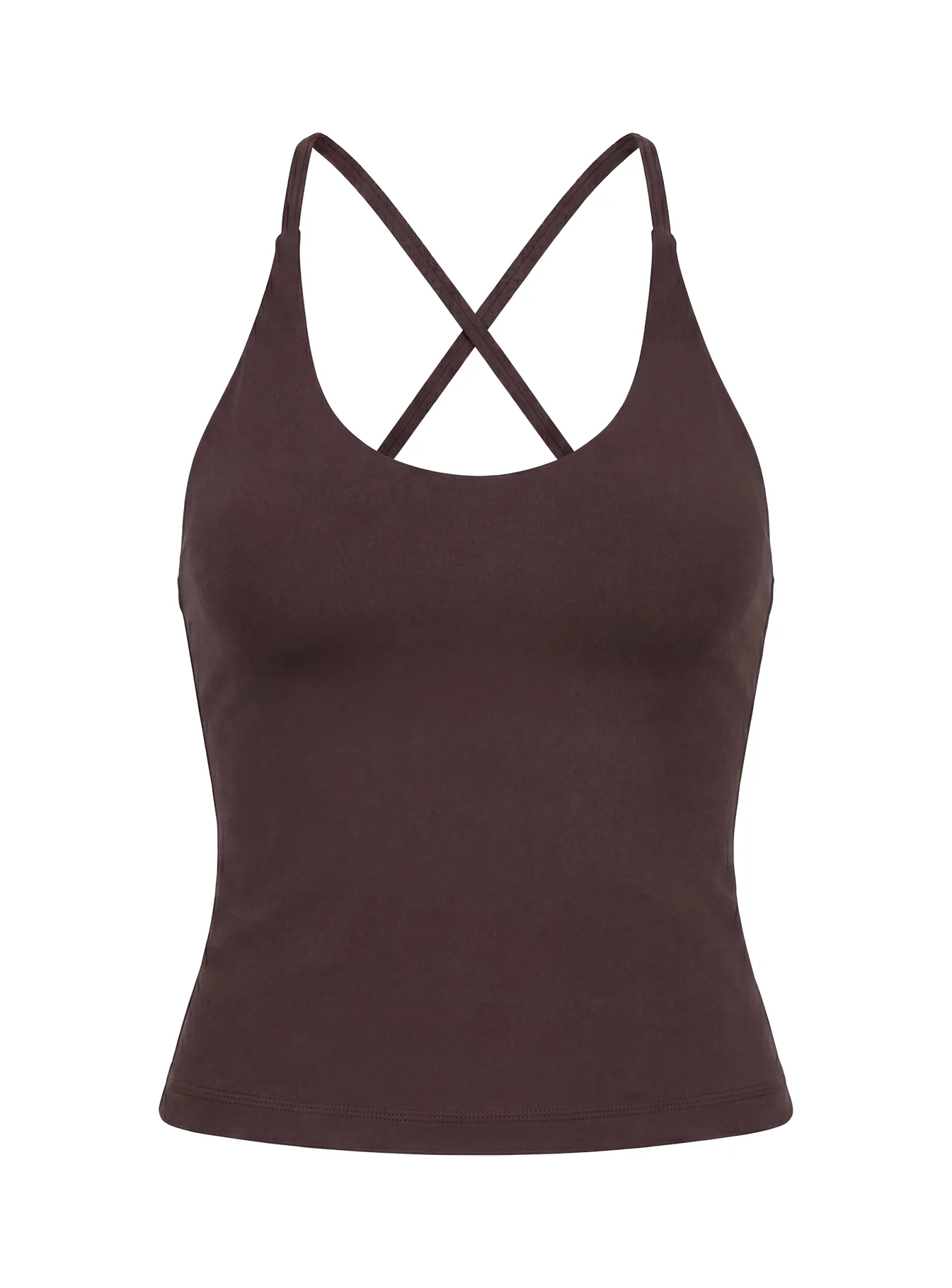 Pace Active Cross Back Tank Top Brown