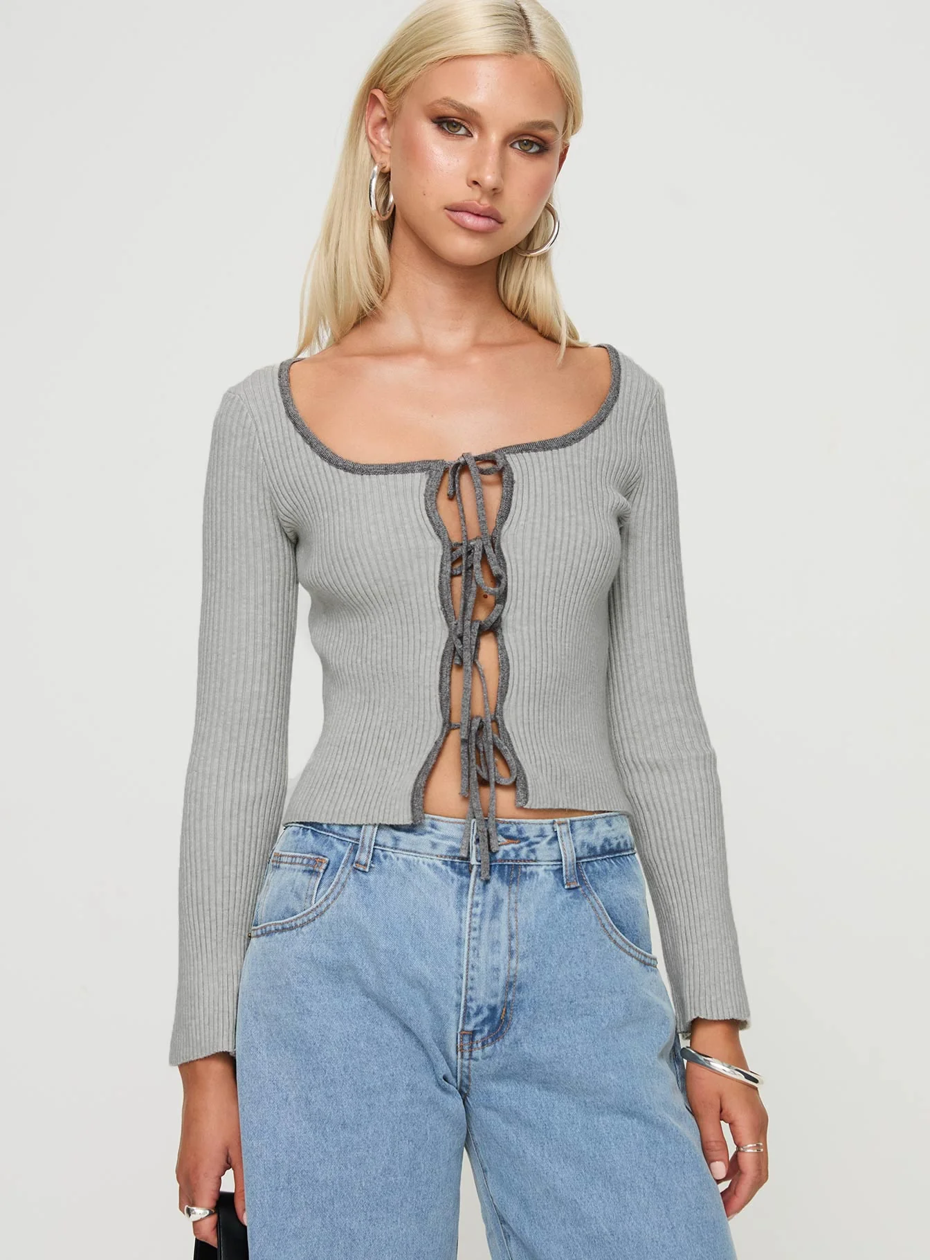Tahlea Long Sleeve Top Grey