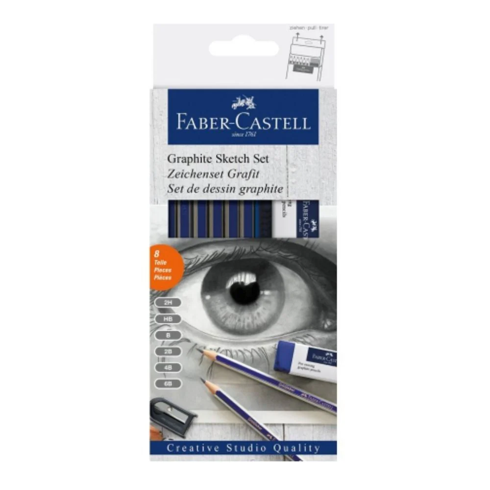Faber Castell Creative Studio Mixed Media Set - Graphite 8pc