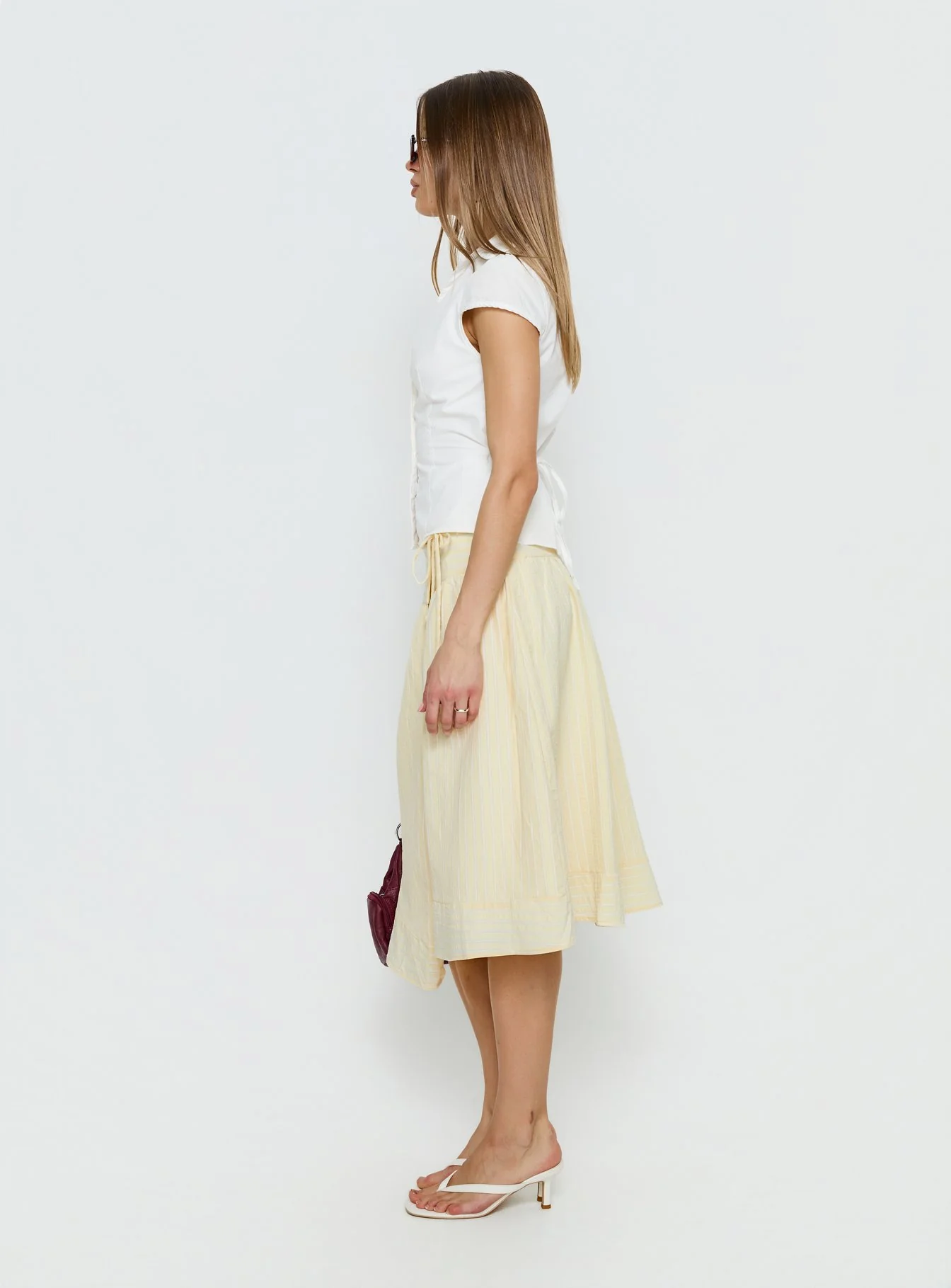 Sunney Wrap Midi Skirt Yellow
