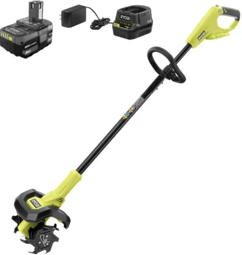 Glebogryzarka akumulatorowa RYOBI 18 V ONE+ P2750VNM, ze stali stopowej, zasilana akumulatorowo, elektryczna, lekka, z trwałymi zębami, z 3-letnią gwarancją