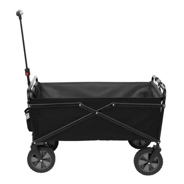 Wózek transportowy Seina Heavy Duty składany, ręczny – ładowność 150 funtów, czarno-szary
