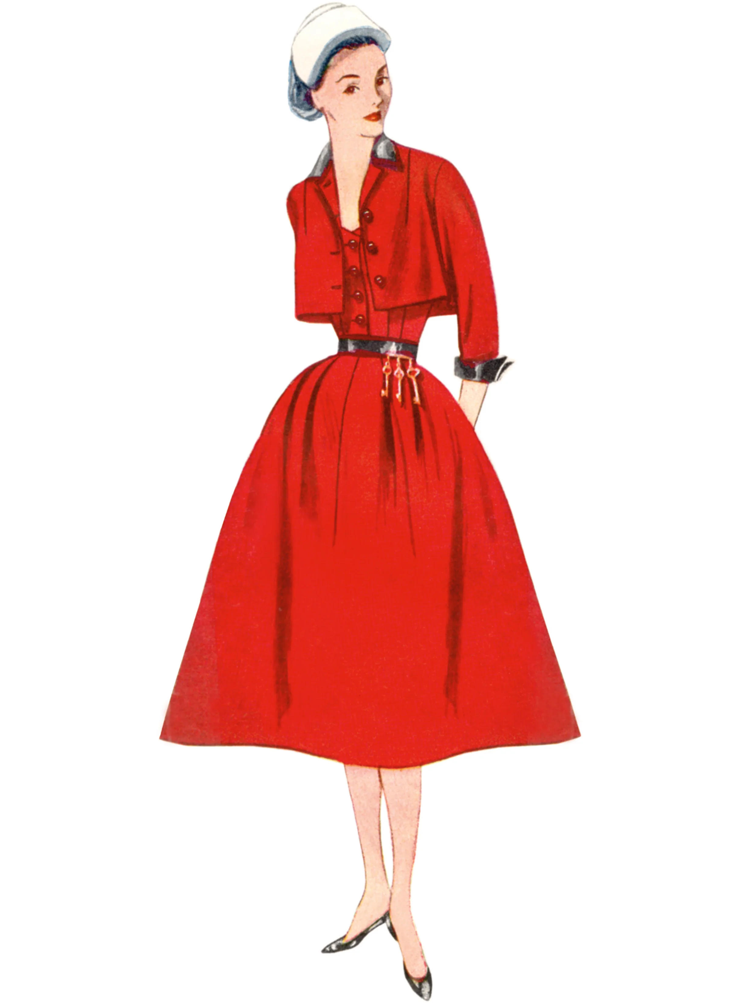 Simplicity Pattern S3116 1950s Misses' Bolero Suit and Bodice