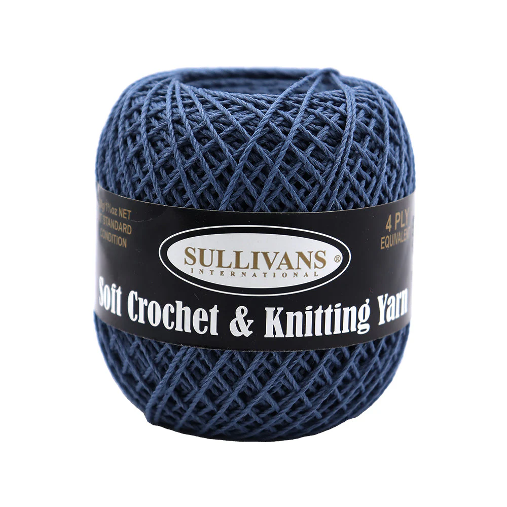 Sullivans Soft 4ply Crochet and Knitting Yarn, 50g Cotton Polyester Yarn