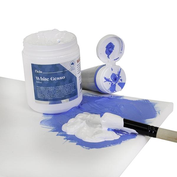 Ficio Acrylic Paint Gesso Medium, 500ml