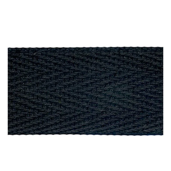 Sullivans Webbing Cotton, Black- 25mm