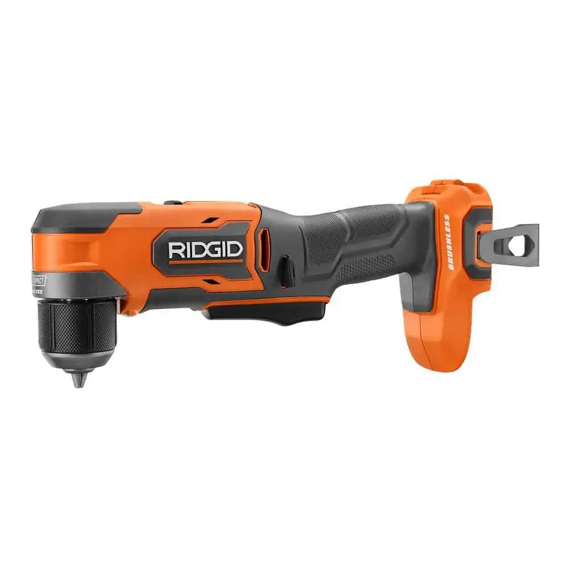 Kompaktowa, bezszczotkowa, akumulatorowa wiertarko-wkrętarka kątowa RIDGID 18 V 3/8