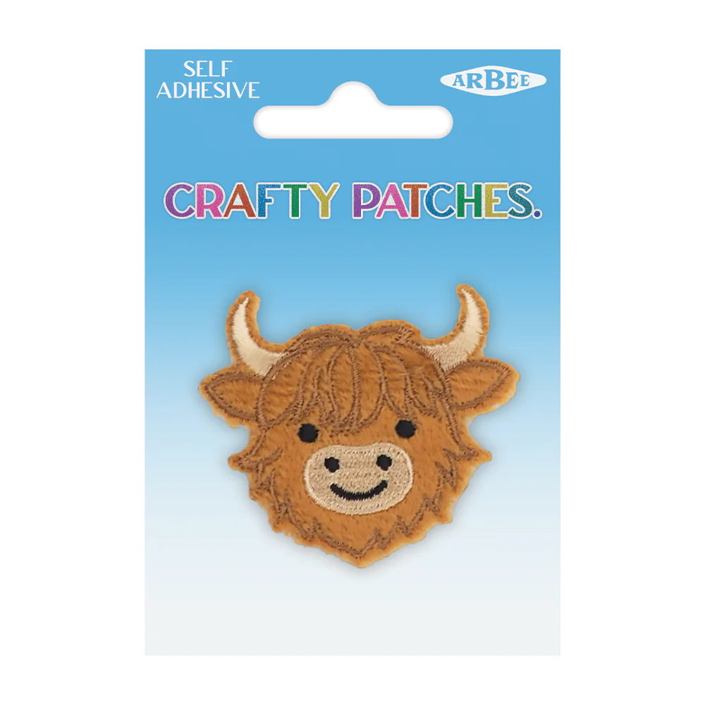 Arbee Crafty Patch, Highland Cow- 1pc
