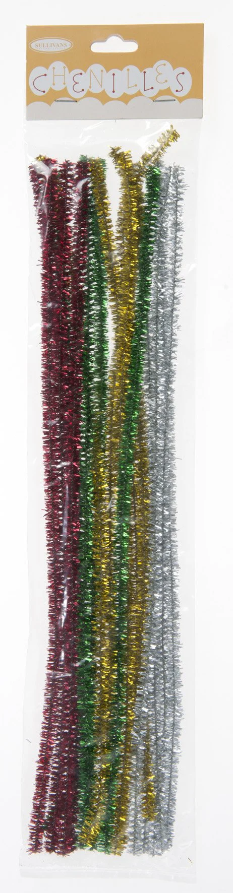 Sullivans Chenilles 18pk, Christmas Mix- 6mm