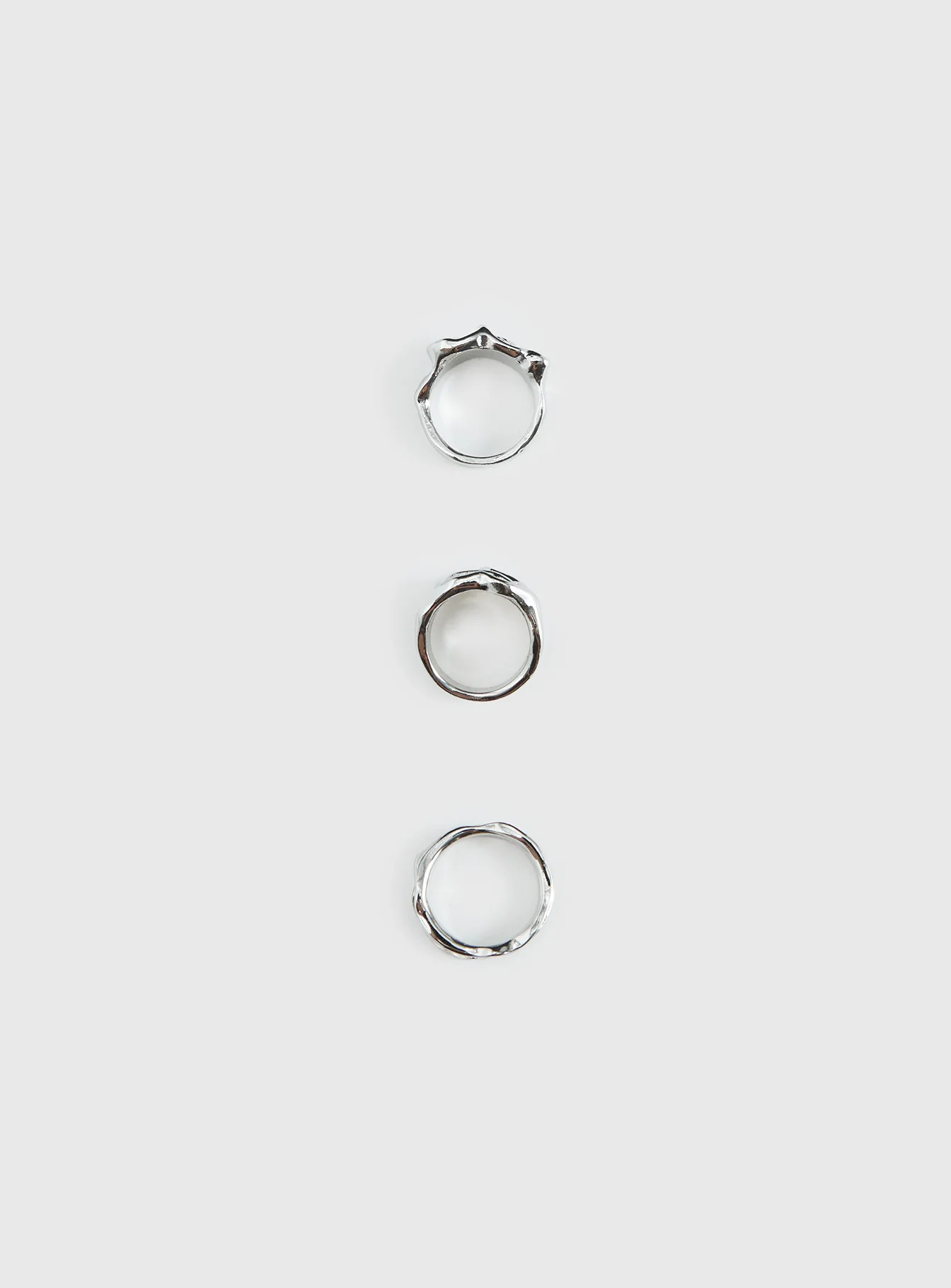 Two Young Hearts Ring Pack Silver