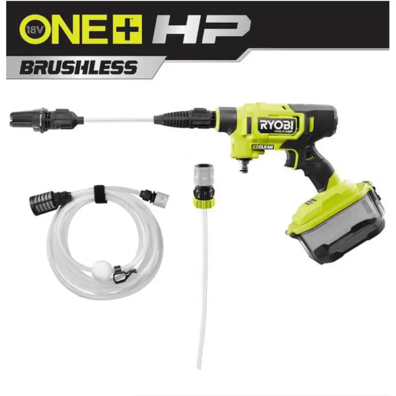 Myjka ciśnieniowa Ryobi ONE+ HP 18 V bezprzewodowa – 600 PSI, 0,7 GPM, wąż ssący 6 metrów