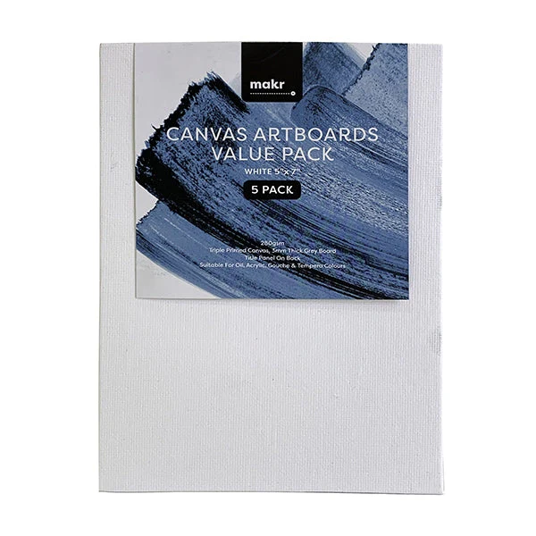 Makr Canvas Artboards Value Pack - 8x10in (20x25cm) - 3pk