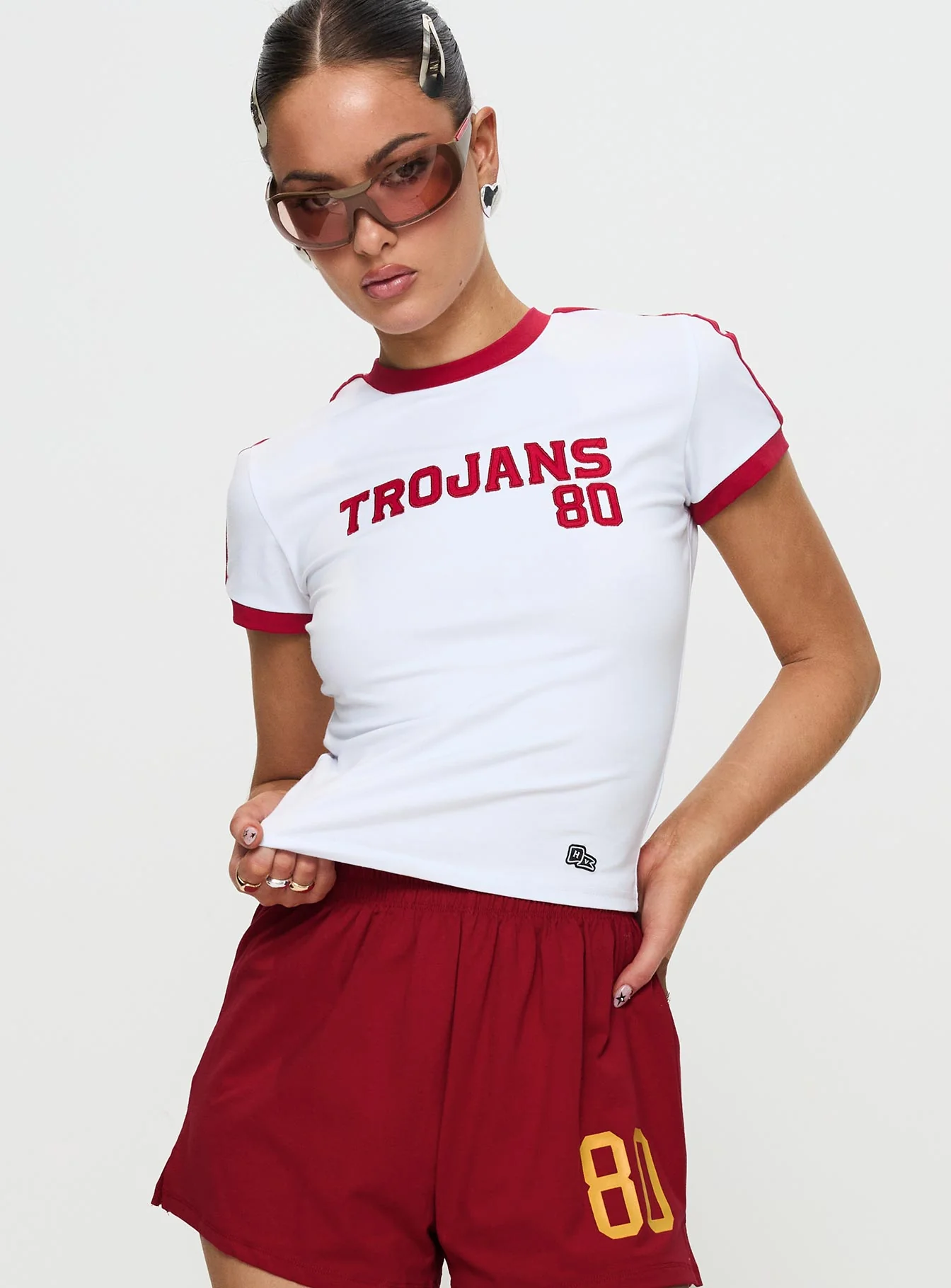 USC Goalie Baby Tee White