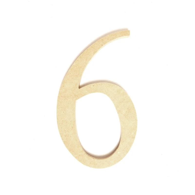 MDF Wooden Number, 6