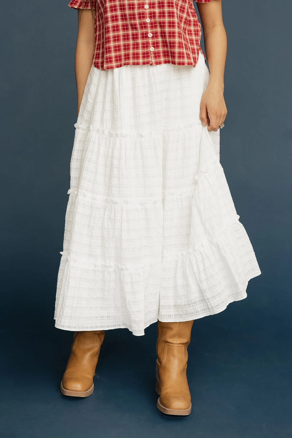 Emerson Midi Skirt-White