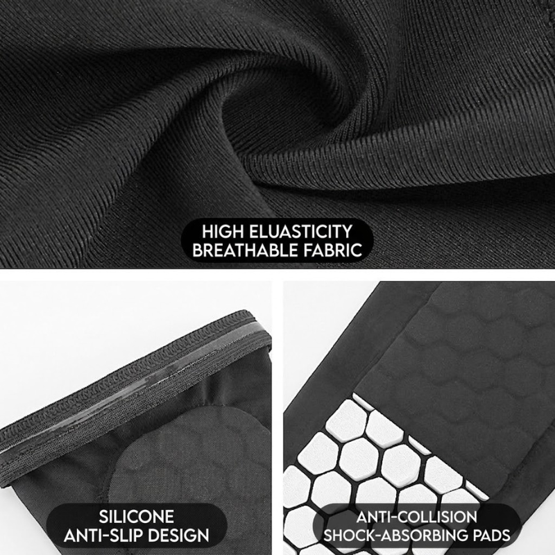 Honeycomb Compression Leg Sleeves Protective Impact Resistant Shin Protector Anti-Fall Padded Calf Sleeves Honeycomb Shin Guards