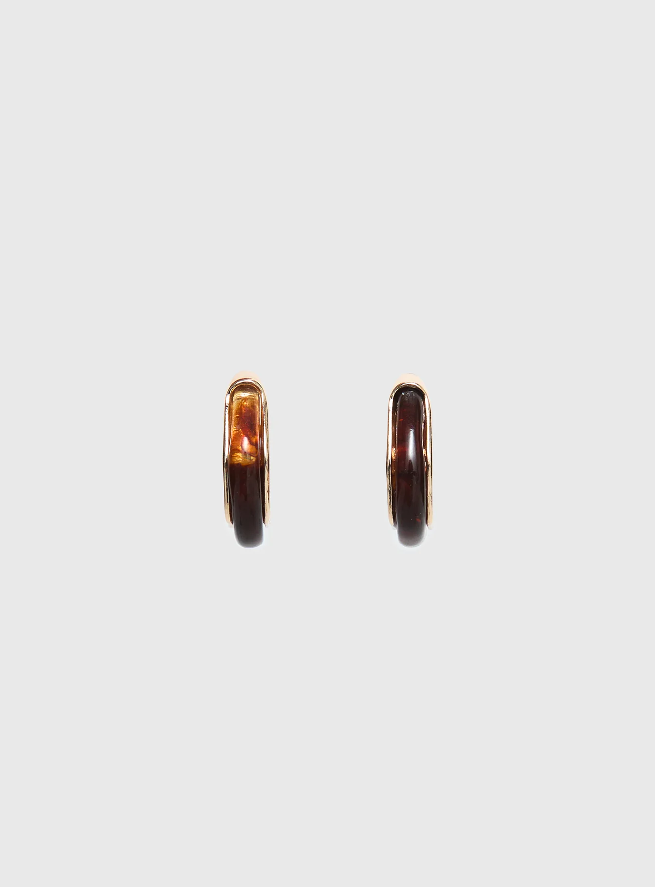 Still Love Hoop Earrings Gold / Brown