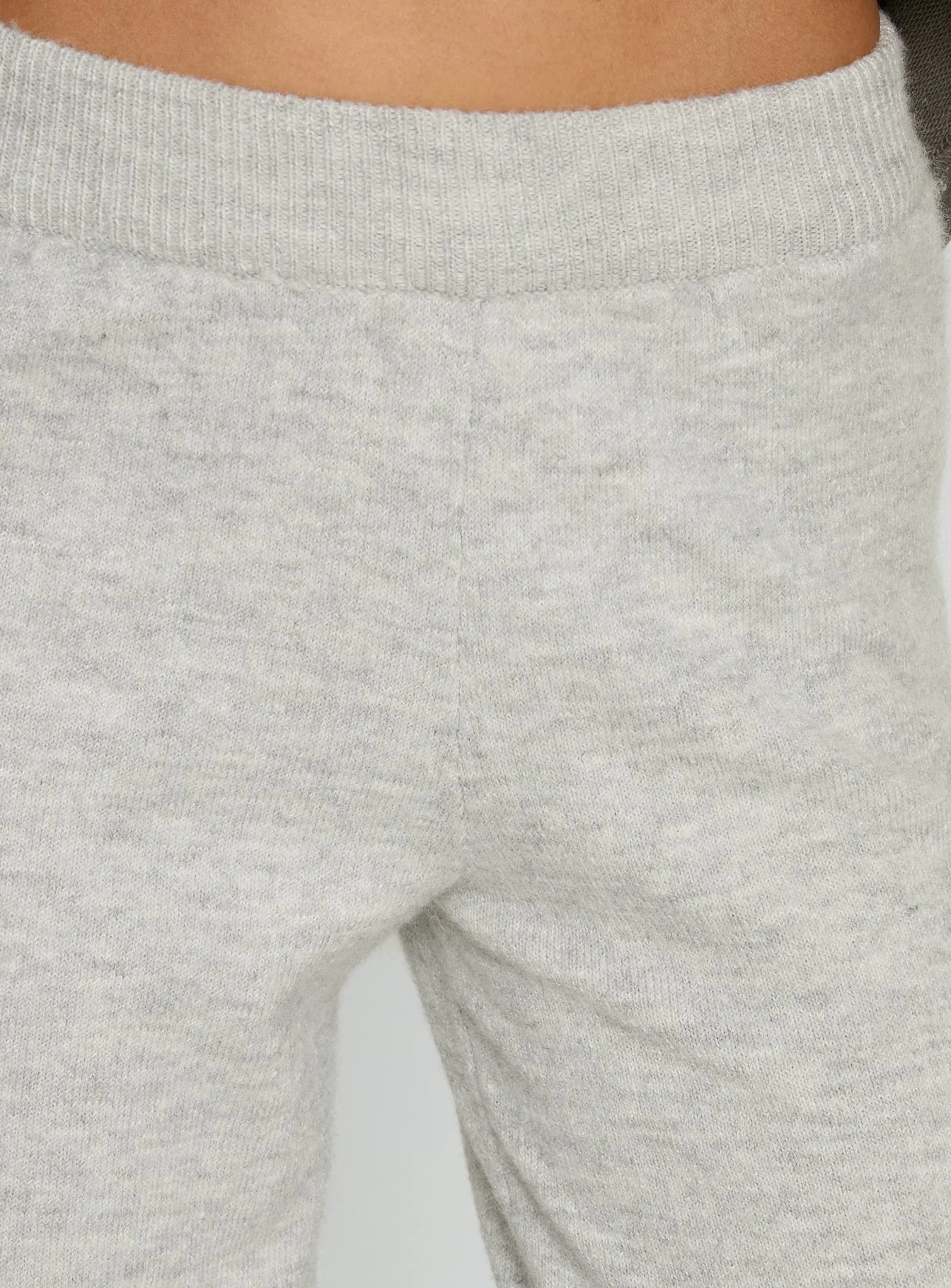 Bekki Wide Leg Knit Pant Grey Marle