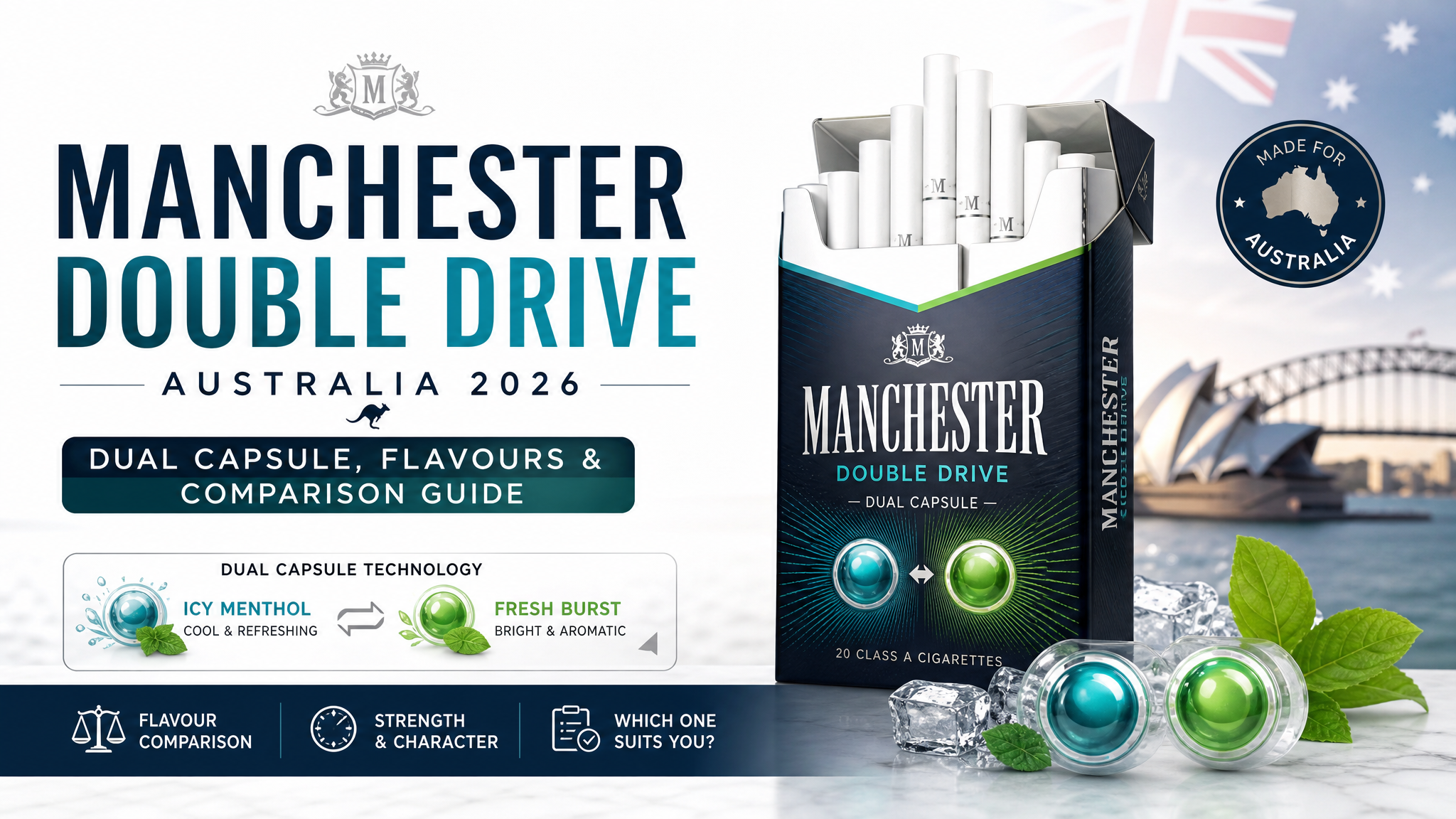 Manchester Double Drive Australia: Dual Capsule, Flavours & Comparison Guide
