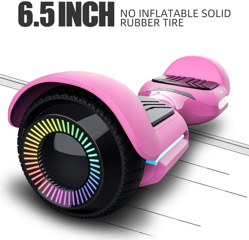 6,5-calowy inteligentny hoverboard z głośnikiem Bluetooth, sterowaniem za pomocą aplikacji i certyfikatem UL2272
