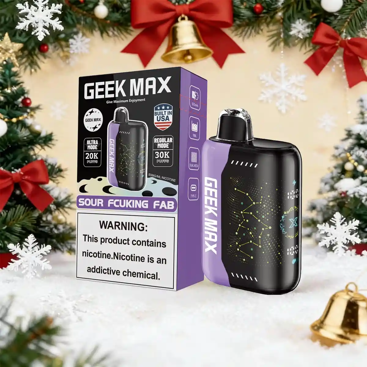 Sour Fcuking Fab | Geek Max 30000 Puffs Disposable Vape - JNR VAPES OFFICIAL