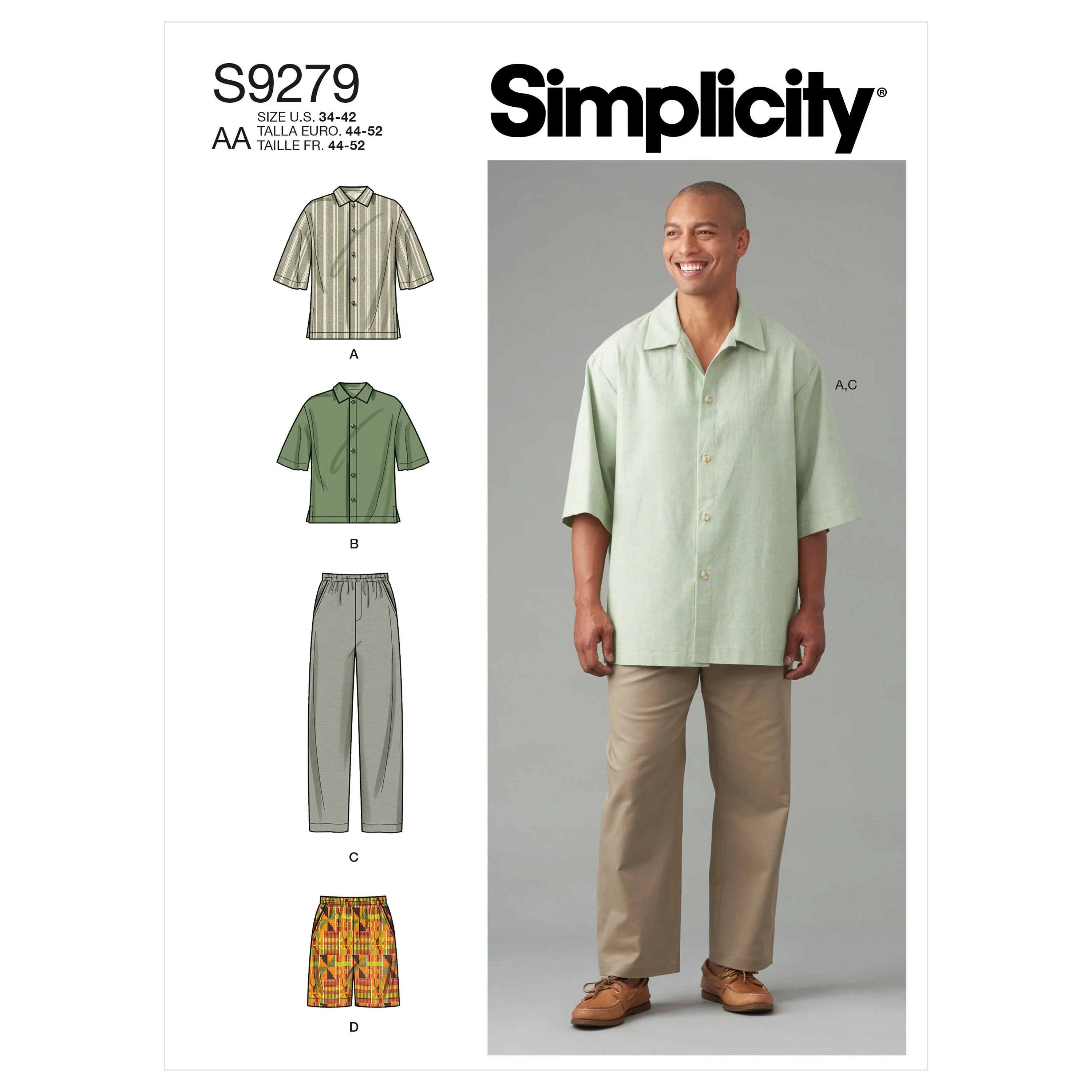 Simplicity Pattern 9279 Men