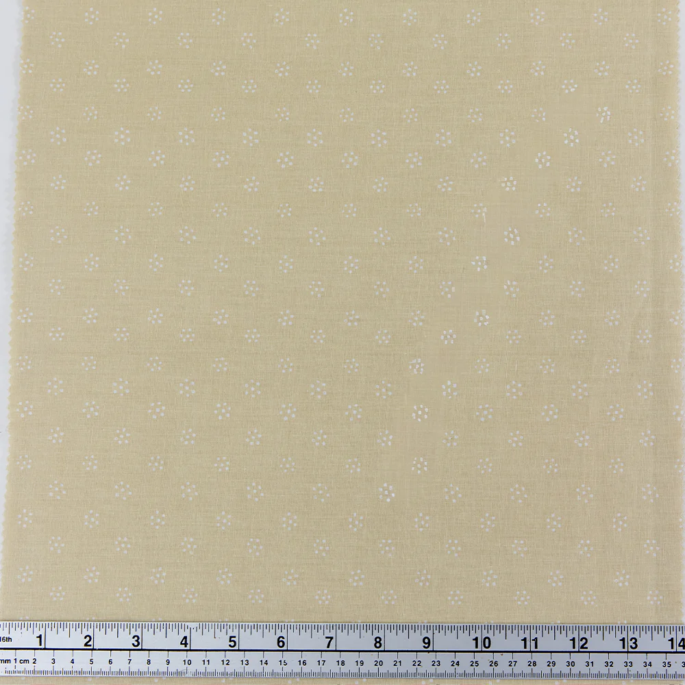 Print Craft & Quilting Fabric, White Circles- Width 110cm