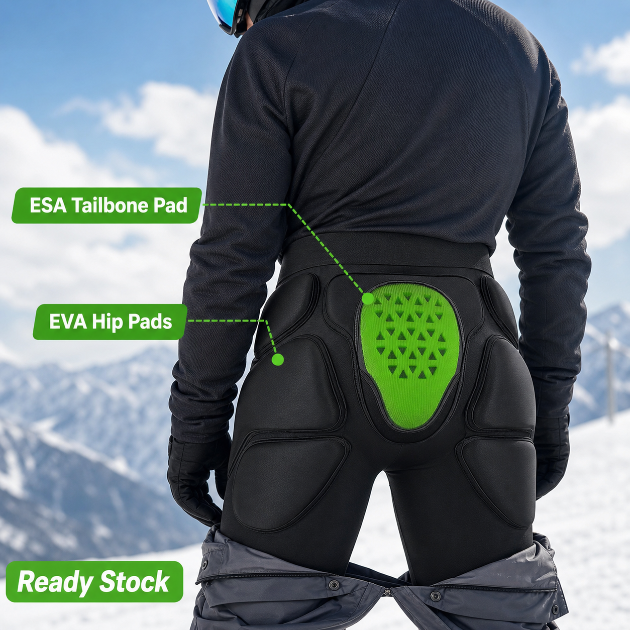 Ski Protective Padded Shorts