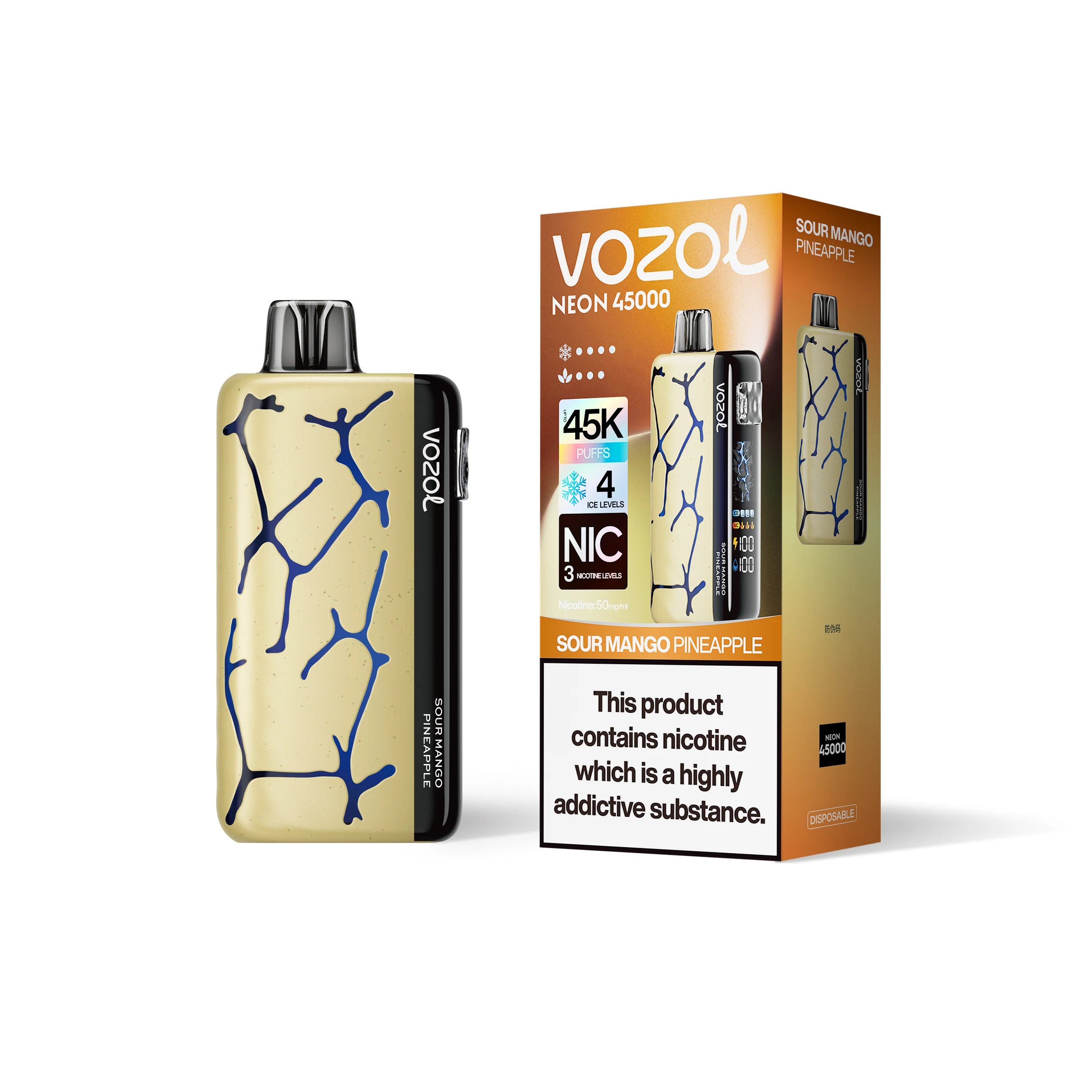 VOZOL NEON 45K wegwerpvape (alle smaken)