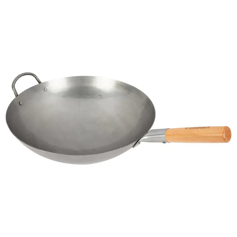 Wielofunkcyjny system do gotowania na świeżym powietrzu Cuisinart z palnikiem o mocy 50 000 BTU, zintegrowanym stołem do przygotowywania potraw oraz wokiem gotowym do przyprawienia.