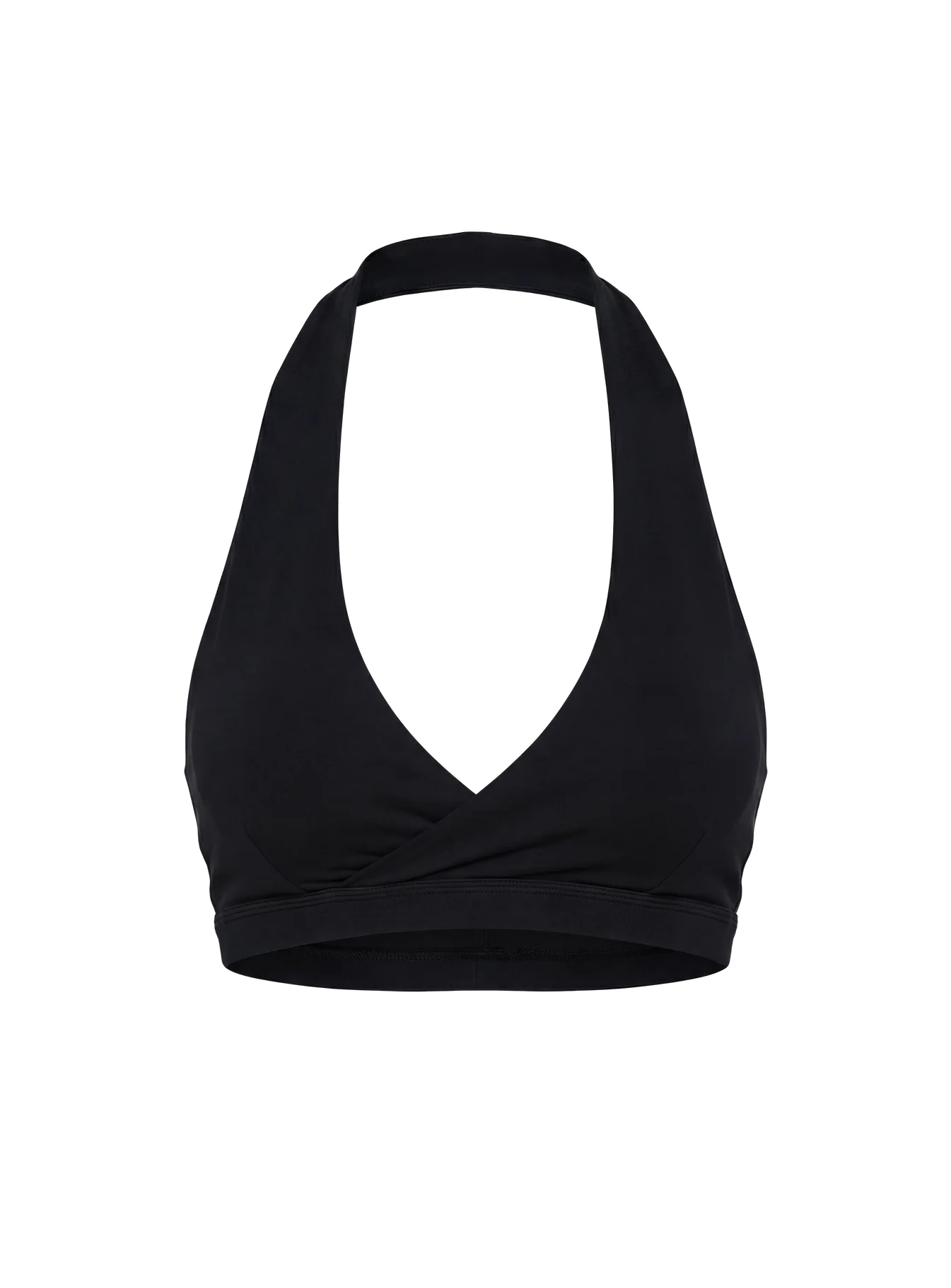 Lock In Active Halter Crop Top Black