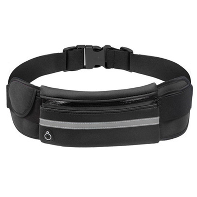 Black Multi-purpose Cash Running Mobile Phone Small Sports Waterproof Fanny Pack Waist Bag