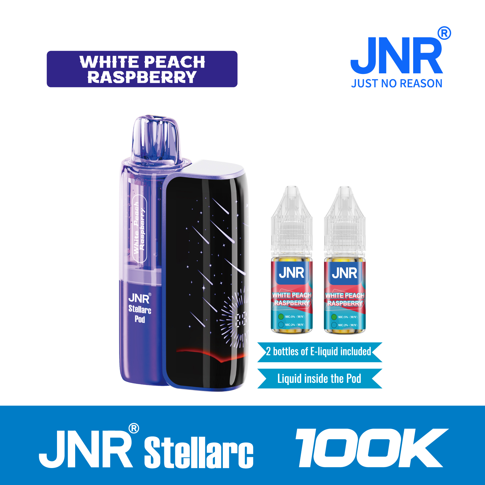 JNR Stellarc 100K Puffs Kit - Refillable & Replaceable Pod Vape - JNR VAPES OFFICIAL