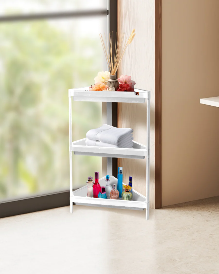 Mayd 3-Tier Corner Rack, 33x33x70cm